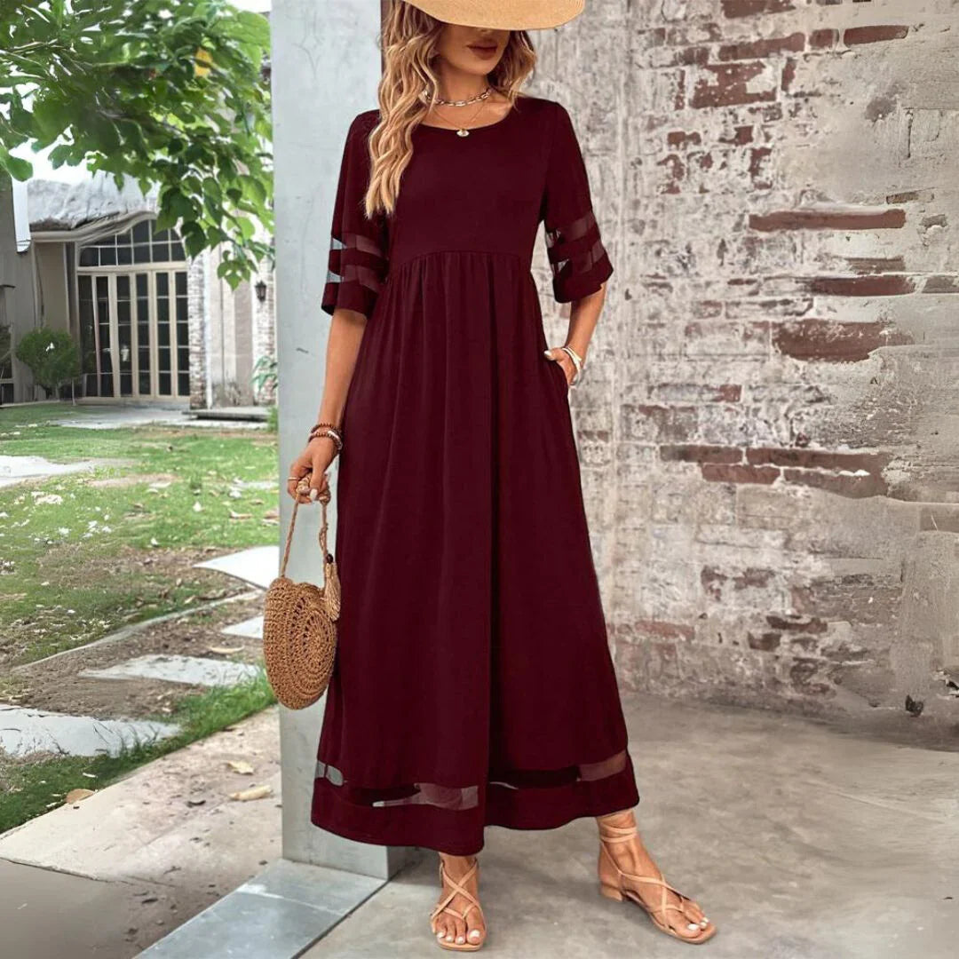 Evelyn | Chic Maxi Dress with Belly Cover for an Elegant Look