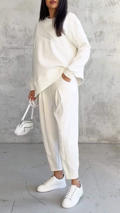The Zoe™ - Two-piece set with round neck and long sleeves