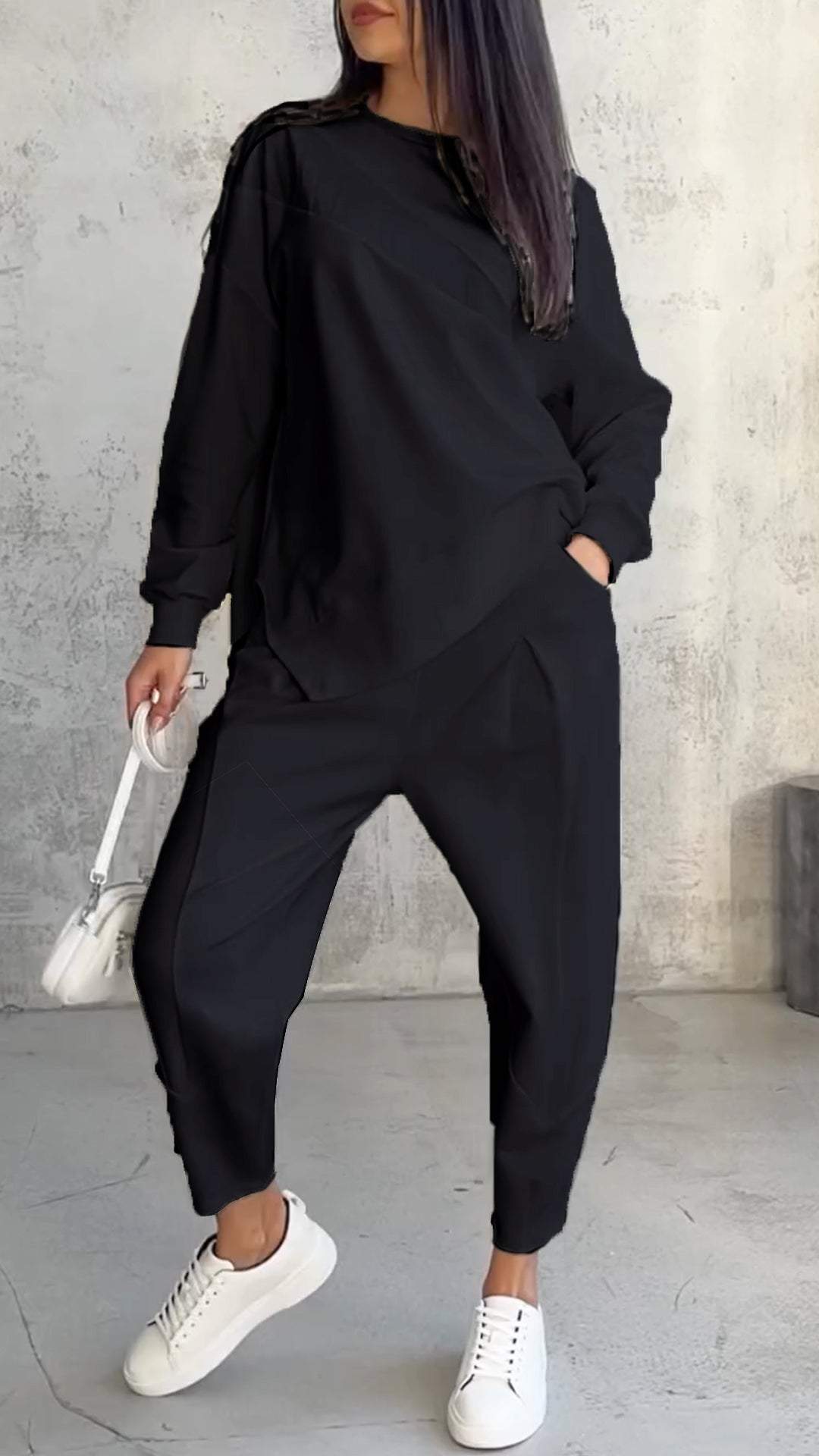 The Zoe™ - Two-piece set with round neck and long sleeves