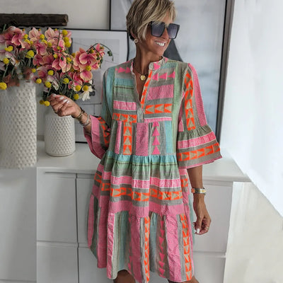 Lola | Summer Dress with Trendy Pattern