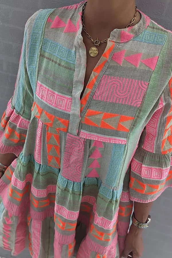 Lola | Summer Dress with Trendy Pattern