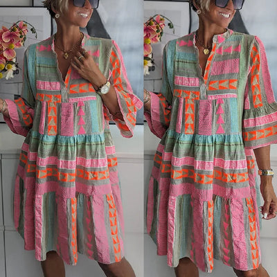 Lola | Summer Dress with Trendy Pattern