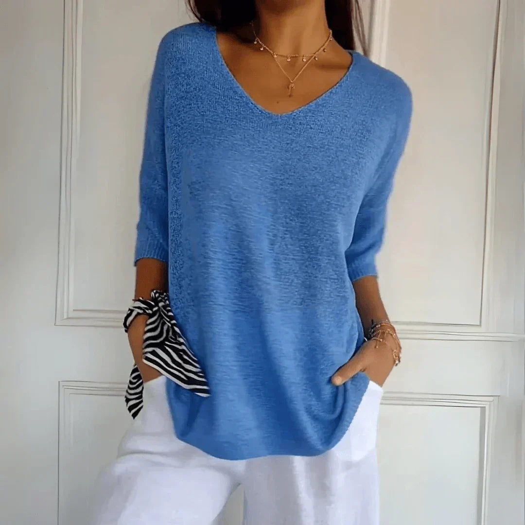 Maddie | Relaxed V-Neck Sweater