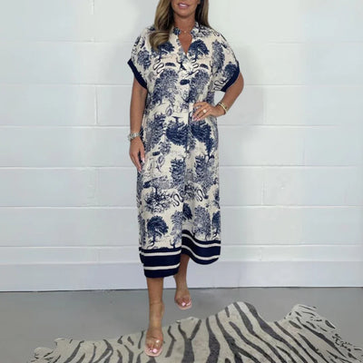 Elegant and Trendy Poppy Printed Dress