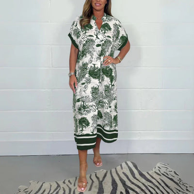 Elegant and Trendy Poppy Printed Dress