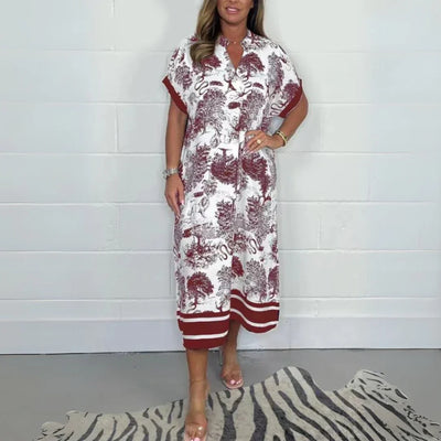 Elegant and Trendy Poppy Printed Dress