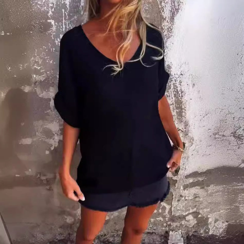 Daniela - Comfy Casual V-Neck Top